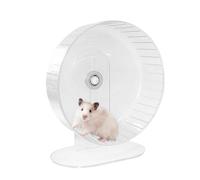 1Pcs Silent Hamster Wheel 10.2in Transparent Chinchilla Wheel Large Hamster Wheel Plastic Hamsters Wheels Anti-Skid & Height Adjustable for Chinchilla, Hamsters Gerbils Mice Or Other Small Animals