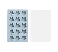 1Pcs Silicone Ice Cube Trays Mould, Star Shaped Chocolate Mold Cute Mini Ice Cube Trays Easy Release Ice Making Mold for Whisky Cocktails Beer and Drinks, Blue