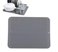 1Pcs Silicone Trivets for Hot Pans,Large Multipurpose Silicone Trivets,Dish Drying Mat,Easy Clean Draining Board Mat,Non-Slip Eco-Friendly Heat Resistant Kitchen Worktop Protector (Grey)
