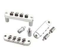 1pcs silver 4 string guitar Bridge For Tune-O-Matic Roller Saddle Bass Guitars