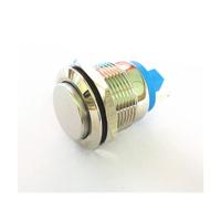 1PCS silver contact 19MM high flat round metal button waterproof reset switch welding foot doorbell car modification switch JYL19GY