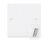 1pcs Single Blanking Plate Cover for Electrical Sockets Back Box White Finish, With Screws (86mm x 86mm)