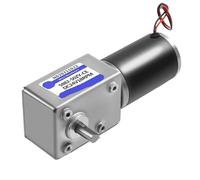 1pcs Single-Shaft Or Double-Shaft DC12V24V High-Torque Worm Geared Motor with 1.5 to 440RPM Adjustable Speed Reversible and Self-Lock(190 RPM,24V)