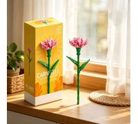 1Pcs Single Stem Artificial Pink Carnation Figurine Faux Flower | 1 Pcs Lifelike Artificial Flower Figurine, Collectible Statue, Perfect for Vase Filler And Desktop Home Decor