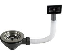 1Pcs Sink Waste Kit, Rectangle Sinks Over Flow Set, Stainless Steel Overflow Kits, Kitchen Pipes