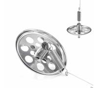 1Pcs Siphon Coffee Filter 8cm Stainless Steel Reusable Coffee Filter with Chain for Siphon Coffees Maker (Silver)