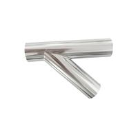 1pcs Size 19mm-108 Pipe OD Butt Welding Oblique Y-Shaped 3 Way SUS304 / 316 Fitting Spliter(304,OD 19mm Wall 1.5mm)