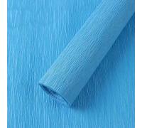 1Pcs Sky Blue Crepe Paper, 25x250cm Crepe Paper Roll for DIY Crafts Flowers Making