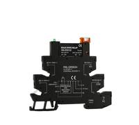 1Pcs Slim relay modules DIN-Rail Ssr Solid State Relay Integrated PCB 6A 2A DC Control DC AC 5V 12V 24V 220V Mount Power 41(DC-DC 6A DRS Black)