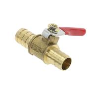 1pcs Small Valve 6mm 8mm 10mm 12mm Hose Barb Inline Brass Water Oil Air Gas Fuel Line Shutoff Ball Valve Pipe Fittings(10mm Barb)