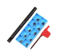 1pcs SNR0010K11 SNR0008K11 Lathe Boring Bar Lathe Tool Holder + 10 11IR A55 A60 1.0ISO Carbide Inserts, Threaded Tool Holder Set(SNR0010K11,11IR 1.5ISO DY80)