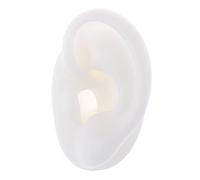 1PCS Soft Silicone Ear Model For Jewelry Display 1:1 Human Ear Model Simulation With Acrylic Display Teaching Tools Practice Ear(Right White)