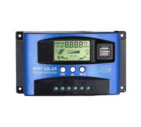 1pcs Solar Charge Controller 30A 40A 50A 60A 100A Dual USB Display 12V 24V Solar Cell Panel Charger Regulator with Load(30A)