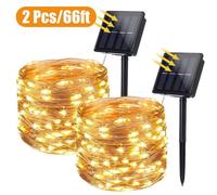 1Pcs Solar/USB Powered 10M Copper Wire Fairy Lights, Waterproof, Red, for Garden, Party, Wedding, Christmas, DIY Decor