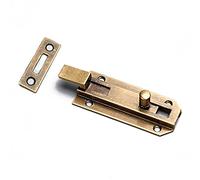 1pcs Solid Brass Security Door Bolt Latch - Versatile Slide Bolt Lock for Doors, Cabinets, and Windows(Antique Bronze,6cm)