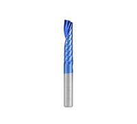 1pcs Solid Carbide O Single Flute Spiral End Mill CNC Router Bits 6mm Shank Blue Coating Woodworking Cutting Carving Milling Cutter for Wood Acrylic PVC(8x20x55)
