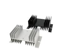 1PCS Solid State Relay Dedicated Radiator Heat Dissipation Base Cooling Tower SSR Single Phase Aluminum Heat Sink(Black)