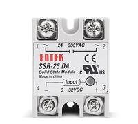 1pcs Solid State Relay SSR-25DA 25A SSR-10DA SSR-40DA 5-24VDC to 24-380V AC SSR 25DA6-20mA(SSR-25DA)