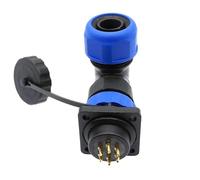 1PCS SP20 Corrugated Pipe Waterproof Connector 2/3/4/5/6/7/9/10/12/14Pin IP68 Flange Socket Angle Connectors 90 Degree Elbow(12 pin)