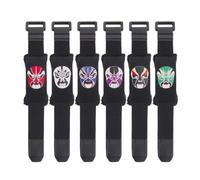 1Pcs Spandex String Dampener String Muter For Bass And Guitar Noise Reducer Selectable Multicolored Face Mask Designs(Black Face)