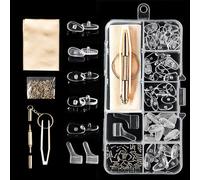 1pcs Spectacle Repair Kit,Soft Silicone Glasses Nose Pads Screw-in Glasses Nose Pads with Screws Screwdriver Tweezers Cleaning Cloth,Glasses Repair Kit with Tweezer Screws Cleaning Cloth