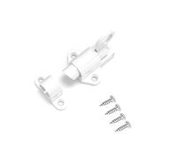 1Pcs Spring Gate Latch White Aluminum Alloy Door Lock Bolt, Spring Barrel Slide Door Lock for Bathroom, Bedroom, Garden Gates