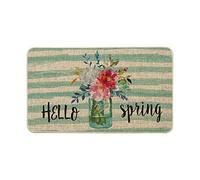 1PCS Spring Summer Mats Holiday Welcome Door Mats Polyester Floor St Patricks Day for Indoor and Outdoor Use (D, One Size)
