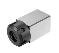 1PCS Square ER25 ER32 ER40 Chuck Block Hard Steel Hex ER Spring Chuck Seat for Lathe Engraving Cutting Machine Tool Handle(Square,ER25)