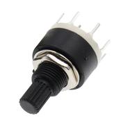 1PCS SR16 Plastic 16MM Rotary Band switch 2 Pole 3 4 position 1 Pole 5 6 8 Position Handle Length 15MM Axis band switch(1 Pole 8)