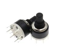 1PCS SR16 Plastic 16MM Rotary Band switch 2 Pole 3 4 position 1 Pole 5 6 8 Position Handle Length 15MM Axis band switch(1 Pole 8)