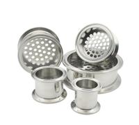 1pcs SS304 Sanitary stainless steel filter plate 1.5-4" filter double clamp sanitary pipe for home brewing, distillation accessories(1.5inch)
