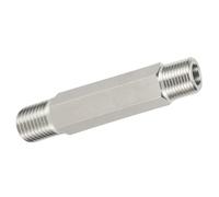 1pcs SS316 Male NPT Long Hex Nipple Pipe Fitting 1/4 3/8 1/2 3/4 inch 3000psig Work Pressure Stainless Steel(Length 3 inch,0.125 in x 0.125 in)