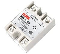 1Pcs SSR-10DD/25DD/ 40DD DC Control SSR White Shell Single Phase Solid State Relay Without Plastic Cover(SSR-100DD)