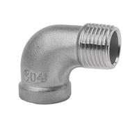 1pcs Stainless Steel 304 90° Elbow, 1/8" 1/4" 3/8" Female to Male Threaded 90 Degree Elbow Connector Pipe Fittings(DN6)