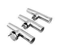 1PCS Stainless Steel Boat Fishing Rod Holder 360 Degrees Rotation Clamp-on Rail Adjustable 19-26mm/25-32mm/32-50mm(19-26mm)