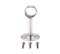 1PCS Stainless Steel Centre Bracket Wardrobe Rail Support 19mm 25mm Dia with Screws(19mm)