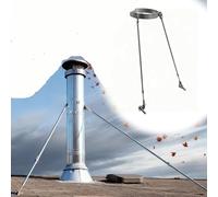 1pcs Stainless Steel Chimney Support Bracket for Woodburning Stoves, Durable Ventilation Duct Wall Fixing Bracket(152mm)