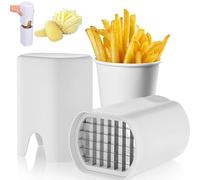 1PCS Stainless Steel Chip Cutter, Chip Chop 2 in 1 Cutter, Potato Chipper, Heavy Duty Vegetable Slicer for Perfect Homemade Crisps and French Fries - Kitchen Gadget with Safety Handle