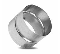 1Pcs Stainless Steel Duct Connector 4.7 Inch / 120 mm Vent Extension Coupler Metal Pipe Connector for HVAC Dryer Hose Exhaust, Silver