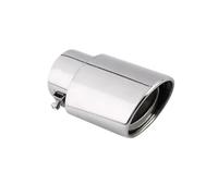1Pcs Stainless Steel Exhaust Pipe Muffler Tailpipe Muffler Tip Car Rear Tail Throat For Toyota For Prado 120/150 2003-2022(Silver)