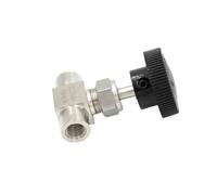 1PCS Stainless Steel Flow Control Shut Off Needle Valve 1/8" 1/4" BSPT Equal Female Thread SS 304(1/8")