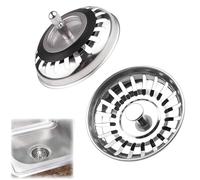 1PCS Stainless Steel Kitchen Sink Plug Strainer,Kitchen Sink Plug,Sink Plugs Replacement,for Food/Hair Catcher- Prevent Clogs, Bad Smells(82mm)