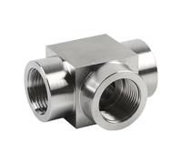 1Pcs Stainless Steel Pipe Tee Fitting, 1/4" Female x 1/4" Female x 1/4" Female (NPT) Tee Pipe Coupling for Pipeline Branch