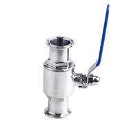 1pcs Stainless Steel Sanitary Straight Fast Loading Ball Valve, Quick Open Clamp Buckle Type Food Grade Quick Connect Valve(45mm x Ferrule 64)