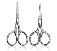 1Pcs Stainless Steel Small Makeup Grooming Scissors Eyebrows for Manicure Nail Cuticle Beard and Mustache Trimmer Nose Hair Tool(White)
