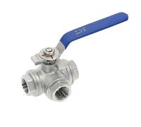 1pcs Stainless Steel Three-Way Ball Valve L Type T Type DN8 DN10 DN15 DN20 DN25 BSP Female Thread Quick Connect(DN50,L Type)