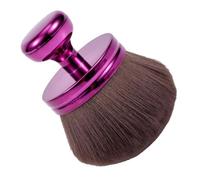 1pcs Stardust Leg Foundation with Brush for Foundation Concealer Blush, Kabuki Brush with Purple Electroplated Mushroom Head Gray Bristles, Dry Brushing Body for Arms Legs Face Body Makeup
