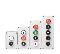 1PCS start stop button switch control box industrial identification symbol self-resetting circular emergency stop elevator(Five bit control box)