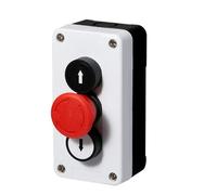 1PCS start-stop self-sealing waterproof button switch emergency stop industrial handheld control box with arrow symbol(3 up Mushroom down)