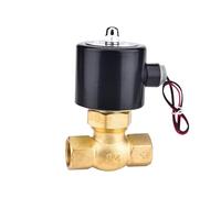 1PCS steam Solenoid Valve high Temperature Resistant All-Copper Coil Brass Valve Body US-08/10 AC220V DC24V 1/4" 3/8"(US-10 AC220V)